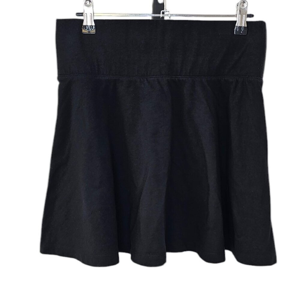 Garage Womens Wide Waistband Mini Skirt, Flowy, Black, Size Medium